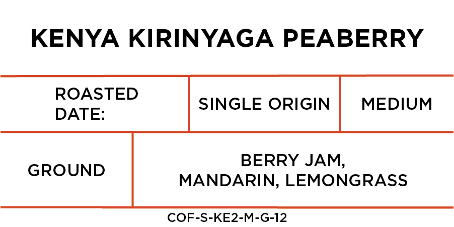 Kenya Kirinyaga Peaberry